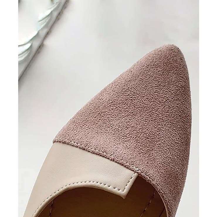 NINA RICCI  37 ピンクベージュ ポインテッドシューズ バックルポインテッドトゥパンプス(0459) （ピンクS） -レディース