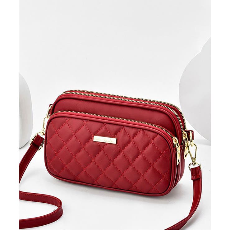 ワインレッド | キルティングショルダーバック ショルダーバッグ レディース | NinaetLina