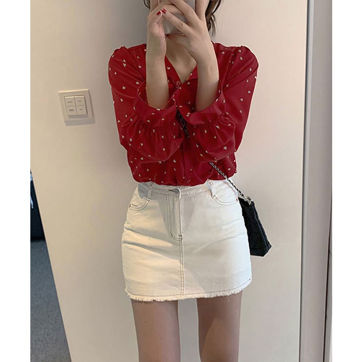 ハート柄 シャツブラウス レディース | NinaetLina | 詳細画像5 