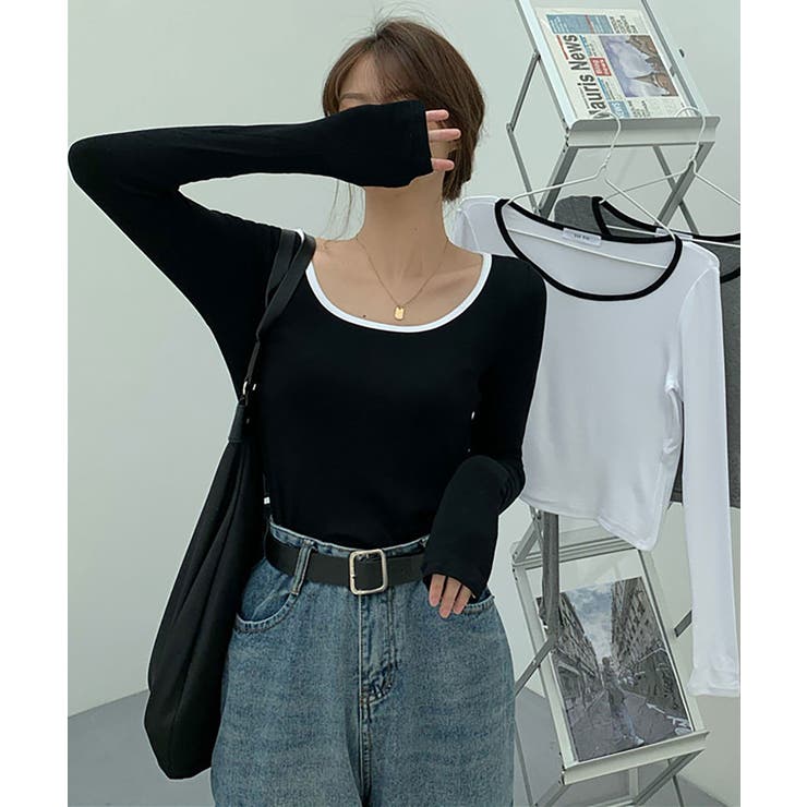 無地リンガーカットソー レディース トップス | NinaetLina | 詳細画像3 