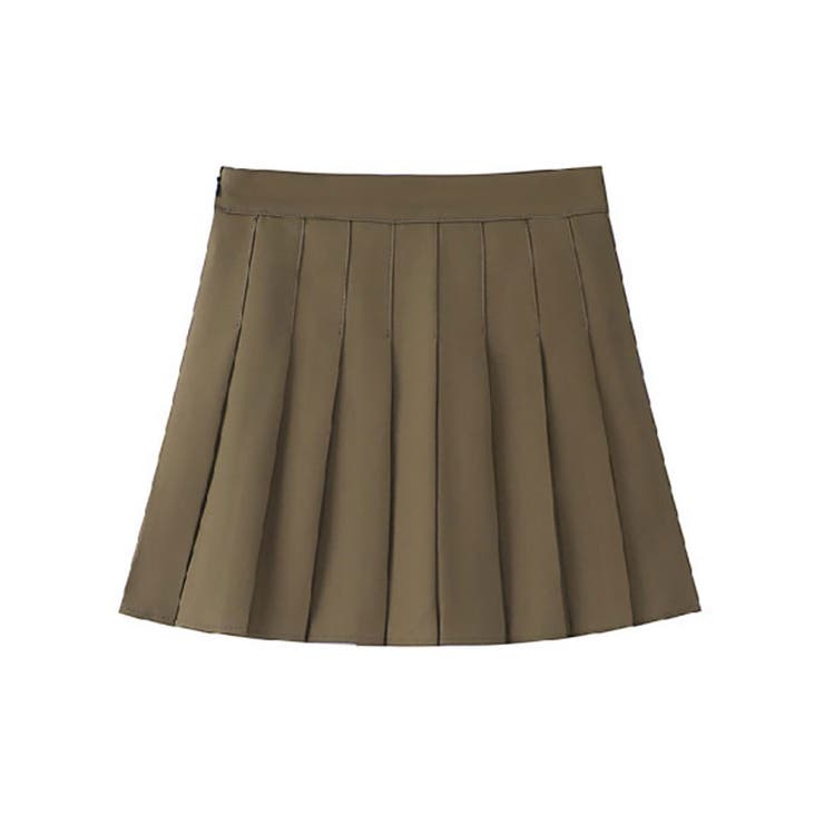 カーキ | プリーツミニスカート インナーパンツ付き レディース | NinaetLina