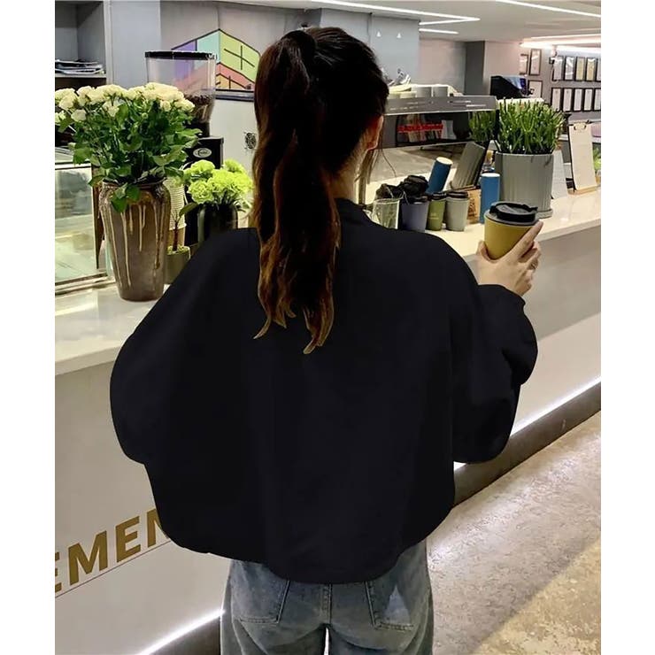 クロップド丈ミリタリージャケット レディース ショート丈トップス | NinaetLina | 詳細画像6 