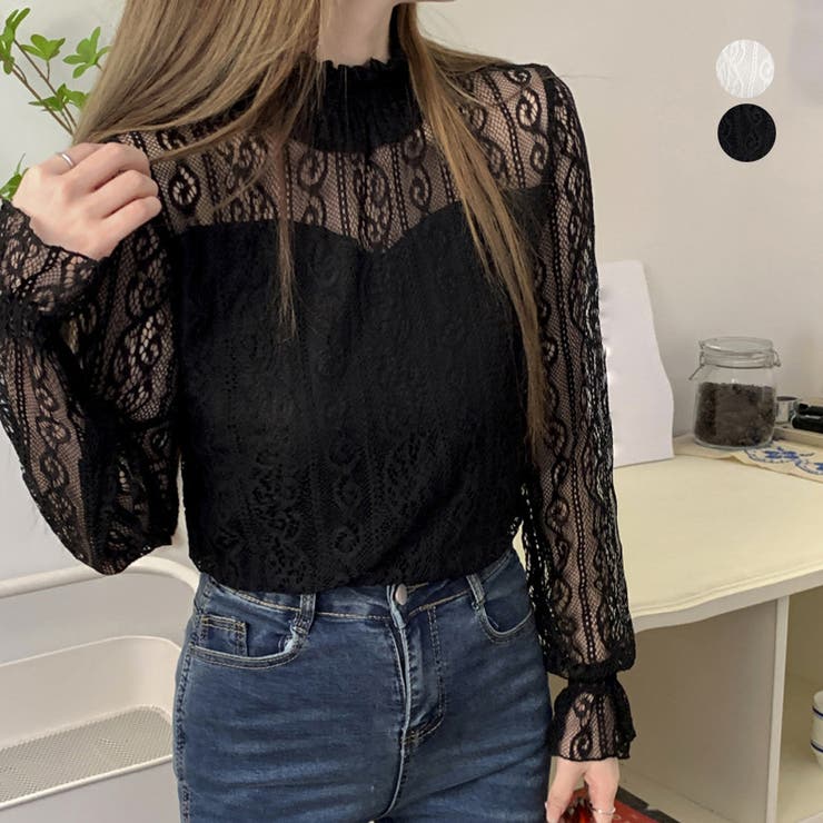 シアーブラウス フリル シアートップス | NinaetLina | 詳細画像1 