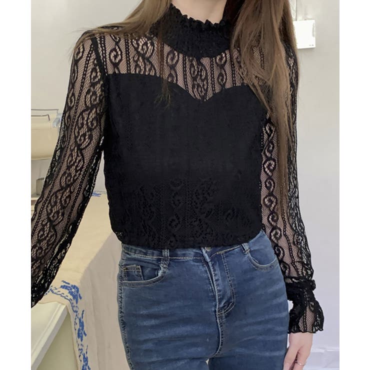 シアーブラウス フリル シアートップス | NinaetLina | 詳細画像4 