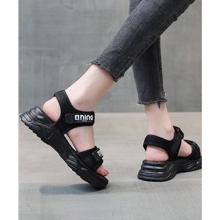 厚底スポーツサンダル ベルクロ レディース | NinaetLina | 詳細画像4 