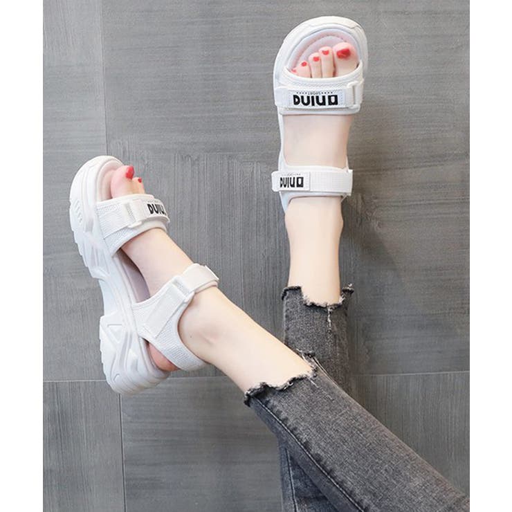 厚底スポーツサンダル ベルクロ レディース | NinaetLina | 詳細画像5 