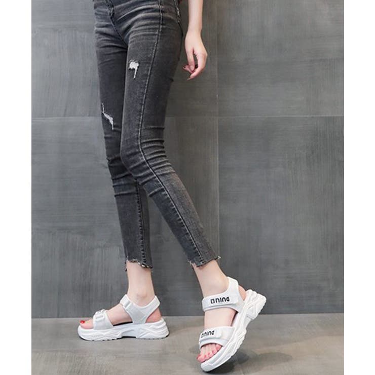 厚底スポーツサンダル ベルクロ レディース | NinaetLina | 詳細画像6 