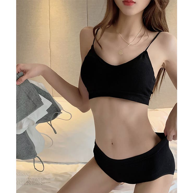 リブ素材 ブラショーツ 2点セット | NinaetLina | 詳細画像1 