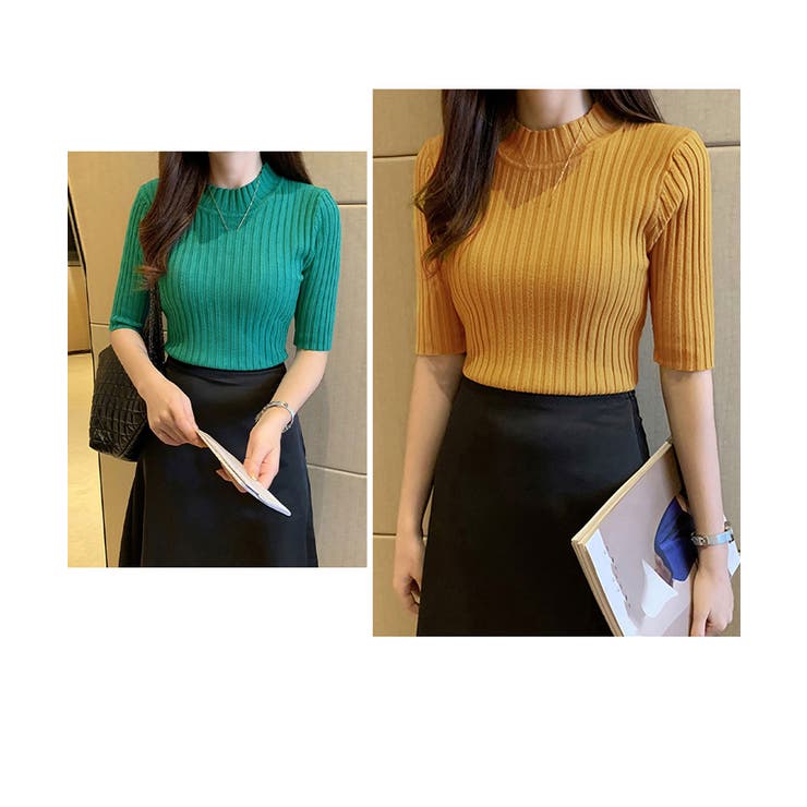 リブニット トップス レディース | NinaetLina | 詳細画像4 