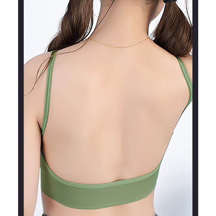 ショート丈 リブ キャミソール カップ付き おしゃれ vネック キャミソール | NinaetLina | 詳細画像5 