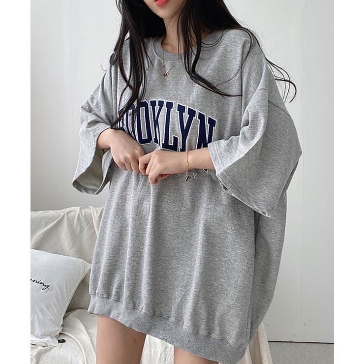 BROOKLYNプリントオーバーＴシャツ | NinaetLina | 詳細画像1 