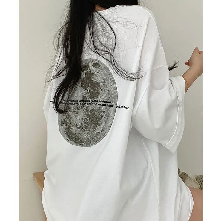 フルムーンプリントオーバーサイズＴシャツ | NinaetLina | 詳細画像1 