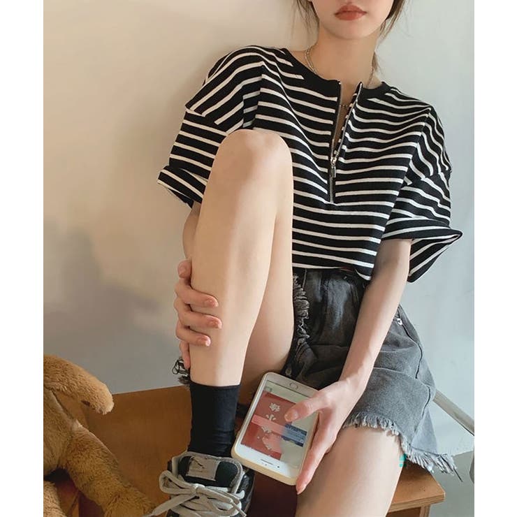 ボーダー柄tシャツ | NinaetLina | 詳細画像9 