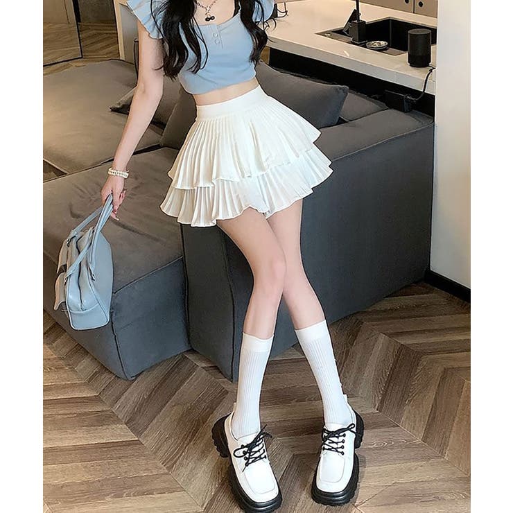 2段プリーツミニスカート レディース スカート プリーツ    | NinaetLina | 詳細画像11 