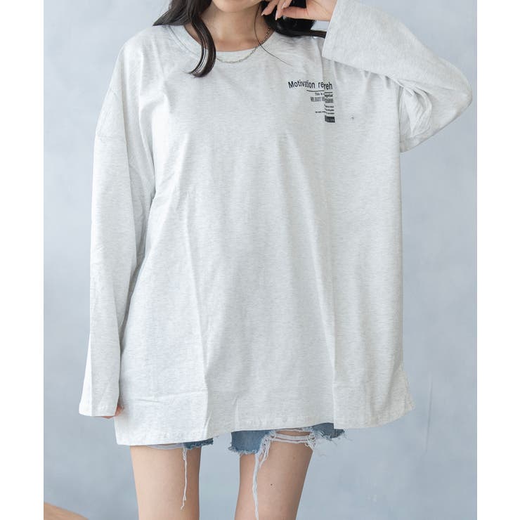 バックプリント ビックシルエット ロング Tシャツ | NinaetLina | 詳細画像13 