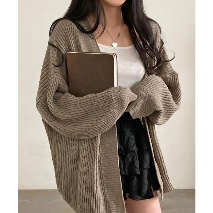 モカ | ニット カーディガン ミドルゲージ | NinaetLina