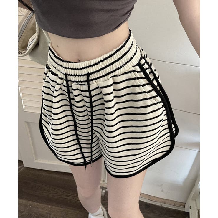 ボーダー柄 スポーツ ショートパンツ | NinaetLina | 詳細画像8 