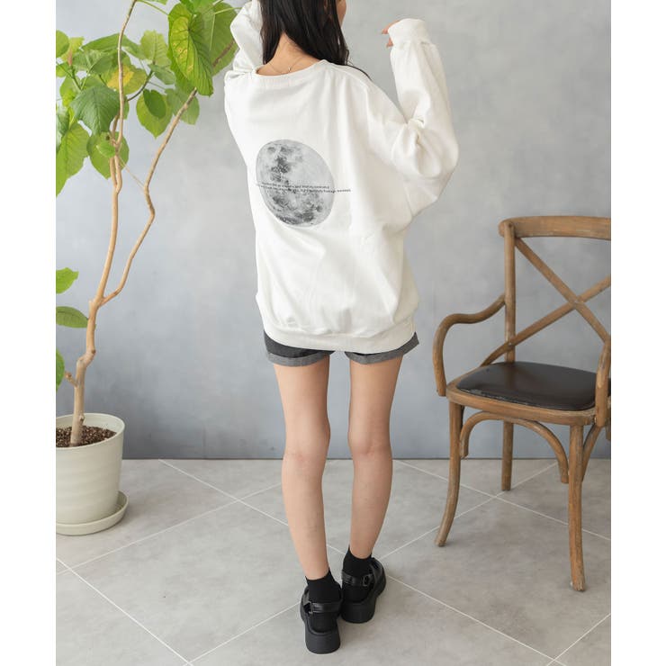 フルムーンバックプリントスエット | NinaetLina | 詳細画像11 