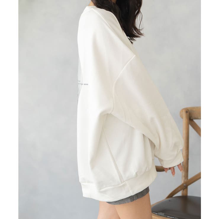 フルムーンバックプリントスエット | NinaetLina | 詳細画像8 