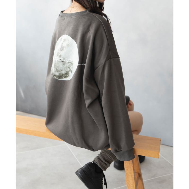 フルムーンバックプリントスエット | NinaetLina | 詳細画像12 