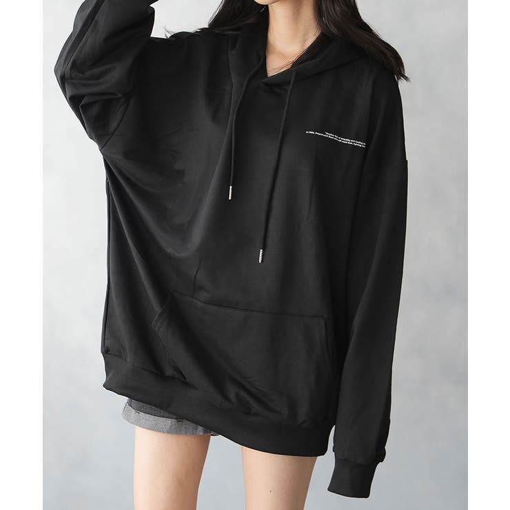 薄手 フルムーン バックプリント プルパーカー | NinaetLina | 詳細画像2 