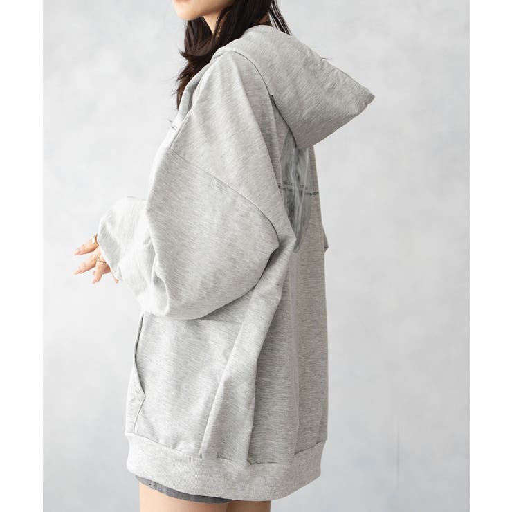 薄手 フルムーン バックプリント プルパーカー | NinaetLina | 詳細画像11 