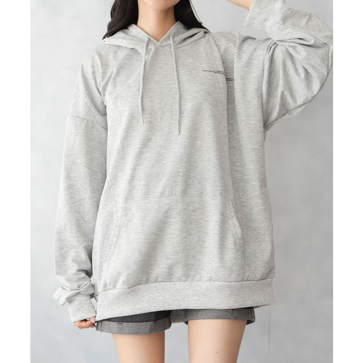 薄手 フルムーン バックプリント プルパーカー | NinaetLina | 詳細画像8 