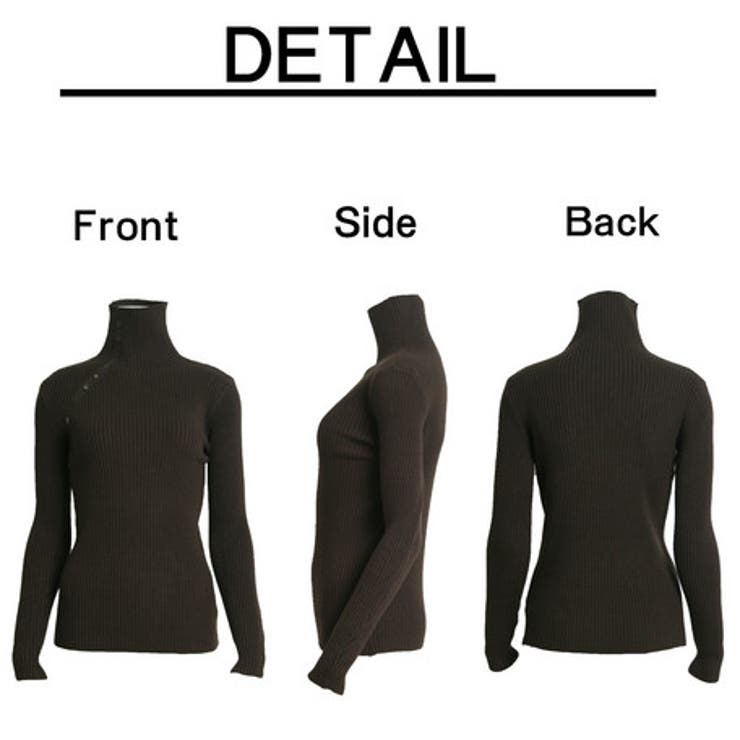 とろみリブニット ボトルネック レディース | NinaetLina | 詳細画像5 