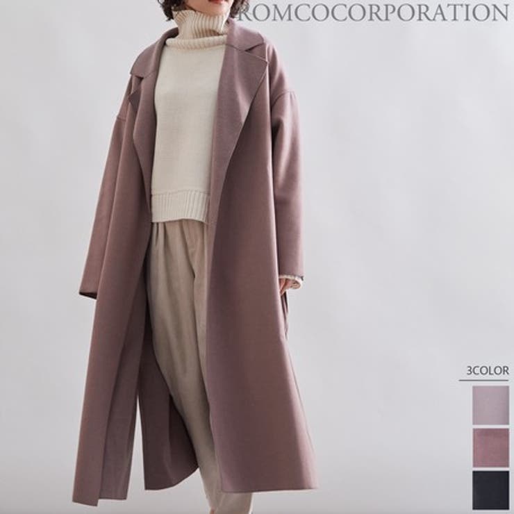 ソフトメルトン ガウン風チェスターコート レディース 品番 Nelw Ninaetlina ニナエリナ のレディースファッション通販 Shoplist ショップリスト