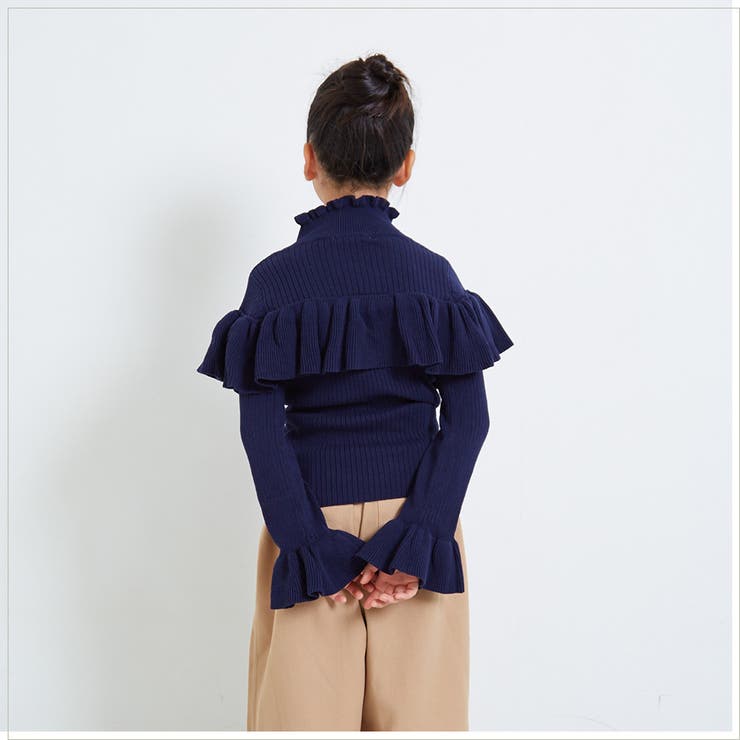 大人気メロネック フリル リブニット | NinaetLina | 詳細画像9 