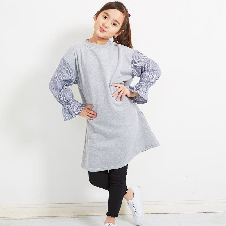 キッズ裏起毛袖切り替えワンピース 1 130 品番 Nelw Ninaetlina ニナエリナ のレディースファッション通販 Shoplist ショップリスト