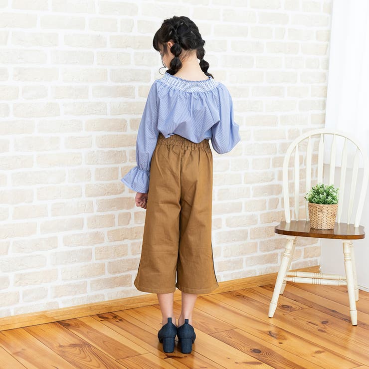 サイドラインガウチョパンツ キッズ 120[品番:NELW0000074 サイドラインガウチョパンツ キッズ 120[品番:NELW0000074