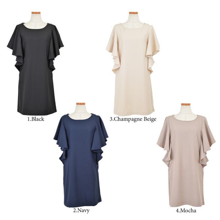 フリルスリーブワンピドレス レディース トップス | NinaetLina | 詳細画像2 