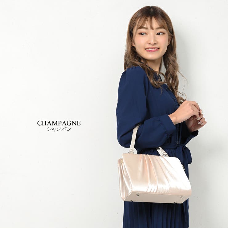 シャンパン | ビジューサテンバッグ | NinaetLina
