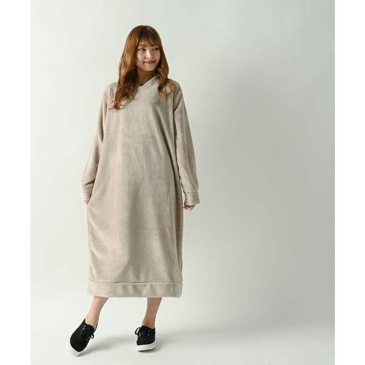 もこもこ Vネック マキシ丈ワンピ | NinaetLina | 詳細画像10 
