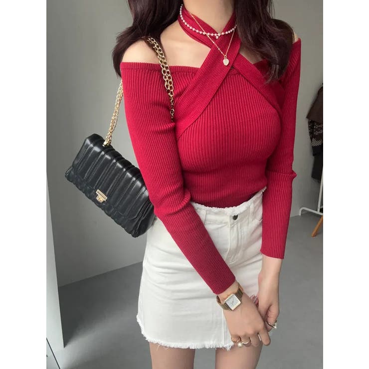 ショート丈トップス へそ出し リブニット | NinaetLina | 詳細画像11 