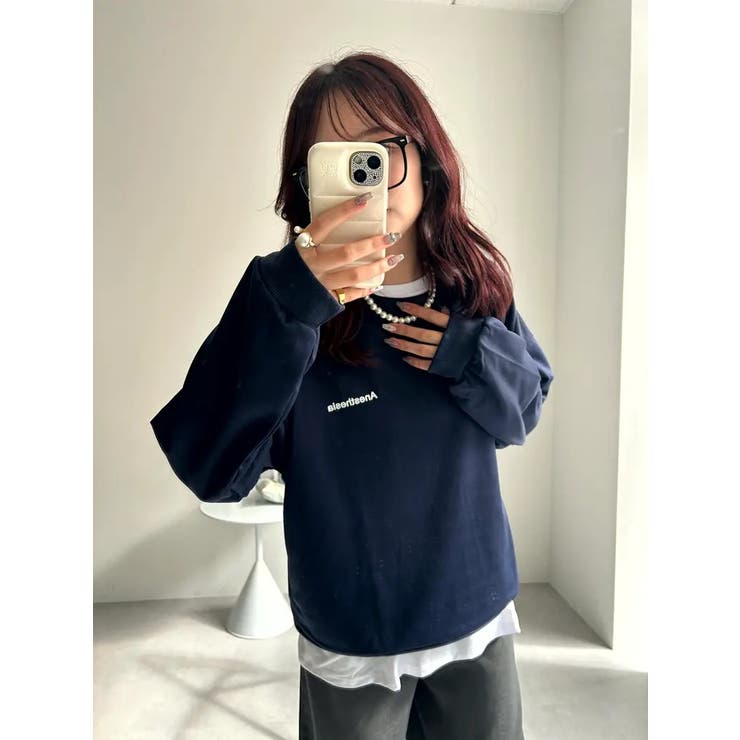 ワンポイントロゴクルーネックカットソー レディース トップス | NinaetLina | 詳細画像12 