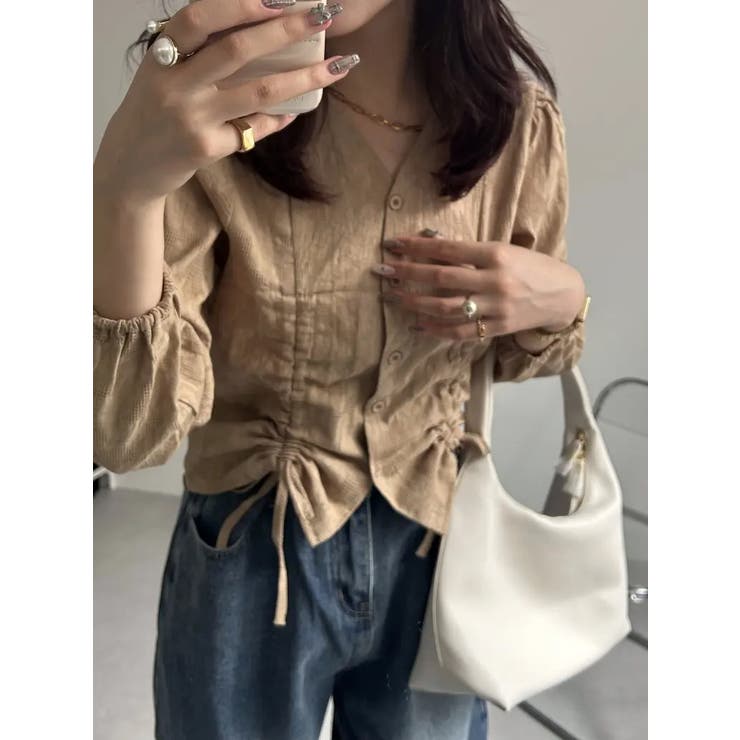 シャーリング長袖ブラウス レディース 長袖 | NinaetLina | 詳細画像13 