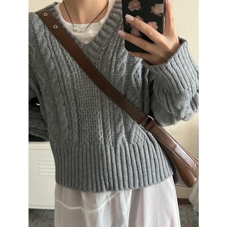 Vネックニット レディース セーター | NinaetLina | 詳細画像8 