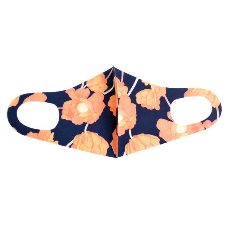 オレンジフラワー(7) | デザイナーズマスク2枚セット 3D立体型 繰り返し使える | NinaetLina
