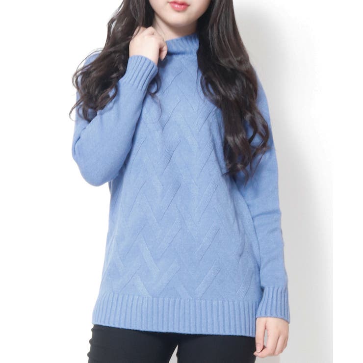 ブルー | ハイネックニット レディース トップス | NinaetLina