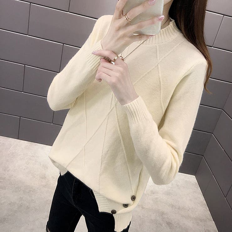 ホワイト | プチハイネックニット レディース トップス | NinaetLina