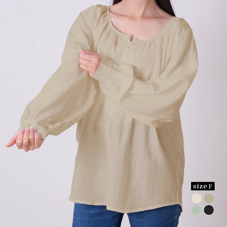 ギャザーブラウス レディース トップス | NinaetLina | 詳細画像1 