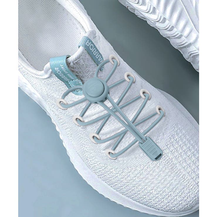 スカイブルー | 靴紐 結ばない ゴム | ninon