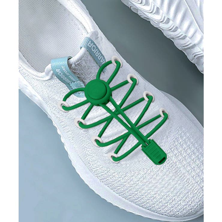 グリーン | 靴紐 結ばない ゴム | ninon