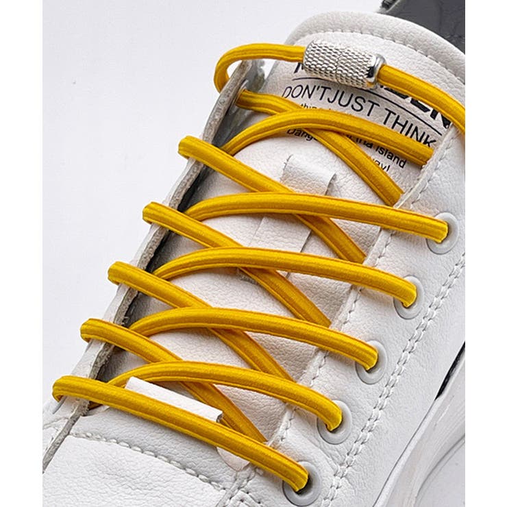マスタード | 靴紐 結ばない ゴム | ninon