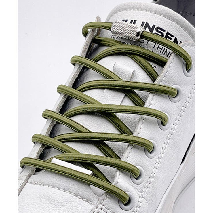 モスグリーン | 靴紐 結ばない ゴム | ninon