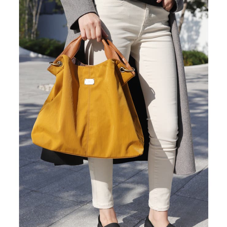 ナイロンマスタード/キャメル | 斜めがけバッグ ハンドバッグ レディース | ninon