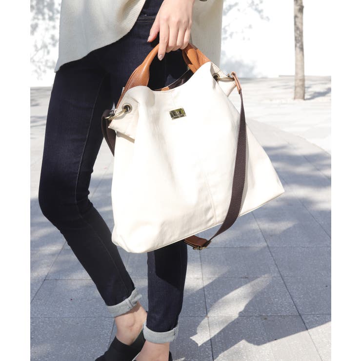 ナイロンクリーム/キャメル | 斜めがけバッグ ハンドバッグ レディース | ninon