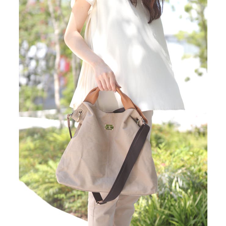 コットンベージュ/キャメル | 斜めがけバッグ ハンドバッグ レディース | ninon